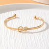 Alloy Vintage Exaggerated Personality Tapping Pattern Love Flower Pattern Horus Eye Opening Bracelet Electroplated