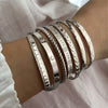Alloy Vintage Exaggerated Personality Tapping Pattern Love Flower Pattern Horus Eye Opening Bracelet Electroplated