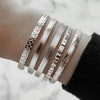Alloy Vintage Exaggerated Personality Tapping Pattern Love Flower Pattern Horus Eye Opening Bracelet Electroplated