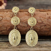Alloy Vintage Pumpkin Pattern Earrings With Electroplating