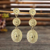 Alloy Vintage Pumpkin Pattern Earrings With Electroplating