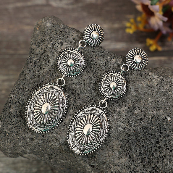 Alloy Vintage Pumpkin Pattern Earrings With Electroplating