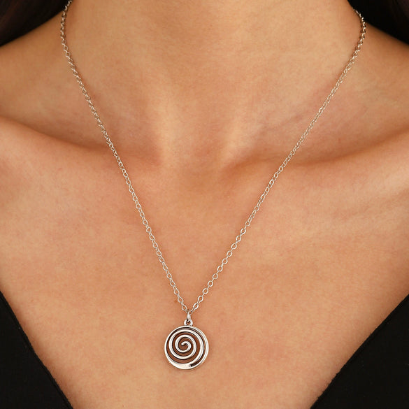 Alloy Vortex Circle Unisex Necklace And Earrings Electroplated Fashion Accessories