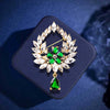 Alloy Water Drop Tassel Hollow Flower Brooch With Electroplating For Women