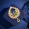 Alloy Water Drop Tassel Hollow Flower Electroplated Women's Brooch Pin Accessories