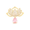 Alloy Water Lotus Brooch For Women Electroplated Natural Style