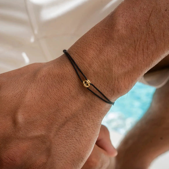 Alloy Wax Thread Geometric Handmade Lucky Symbol Adjustable Unisex Bracelet