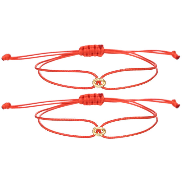 Alloy Wax Thread Geometric Handmade Lucky Symbol Adjustable Unisex Bracelet