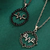 Alloy Wednesday Style Necklace And Earrings With Cross Crown Roman Numerals Pattern And Electroplating