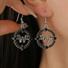 Alloy Wednesday Style Necklace And Earrings With Cross Crown Roman Numerals Pattern And Electroplating
