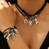 Alloy Western Cowboy Style Jewelry With Bull Head Horseshoe Hat Pattern And Electroplating
