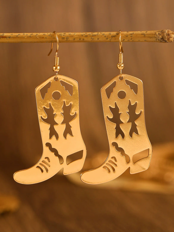 Alloy Western Cowboy Style Jewelry With Bull Head Horseshoe Hat Pattern And Electroplating