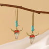 Alloy Western Cowboy Style Jewelry With Bull Head Horseshoe Hat Pattern And Electroplating