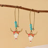 Alloy Western Cowboy Style Jewelry With Bull Head Horseshoe Hat Pattern And Electroplating