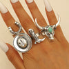 Alloy Western Cowboy Style Jewelry With Bull Head Horseshoe Hat Pattern And Electroplating