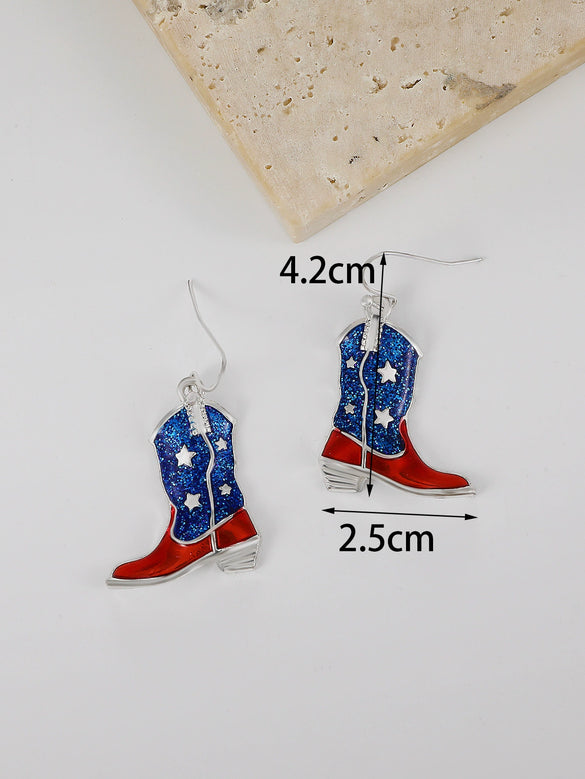 Alloy Western Cowboy Style Jewelry With Bull Head Horseshoe Hat Pattern And Electroplating