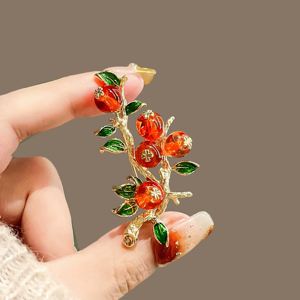 Alloy Wheat Ear Brooch Electroplated Imitation Crystal Women's Clothing Accessories