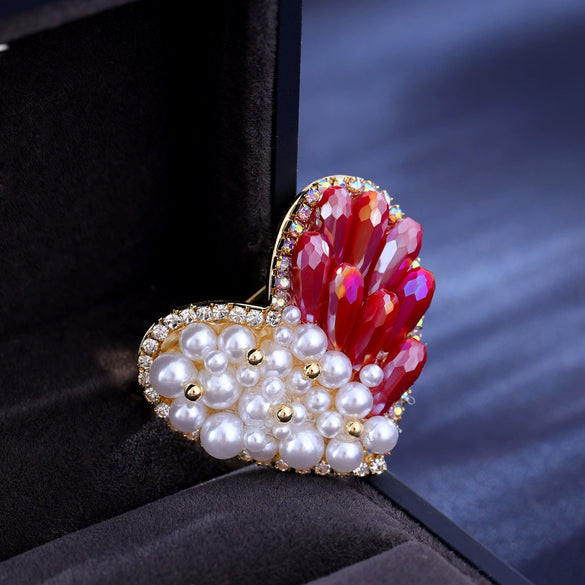 Alloy Wheat Ear Brooch Electroplating Women's Imitation Crystal Pin Clothes Sweater Suit Accessories