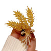 Alloy Wheat Ear Flower Brooch For Women With Electroplating Treatment