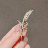 Alloy Wheat Ear Imitation Crystal Brooch Electroplated Women's Fashion Accessory