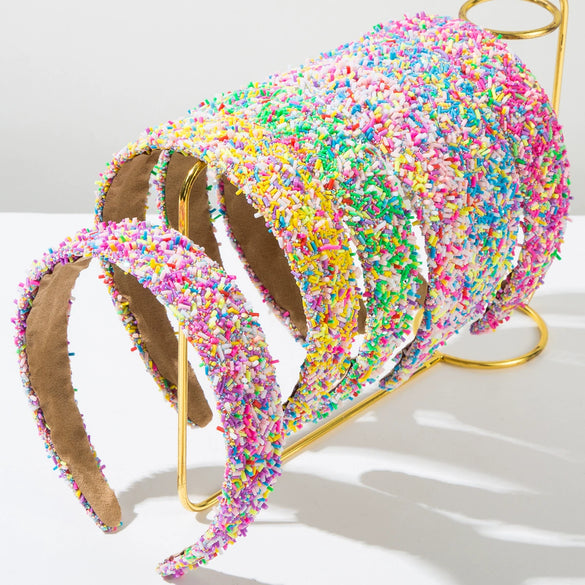 Alloy Widebrimmed Geometric Micropaved Women's Fashion Colorful Dopamine Hairband Hair Accessories