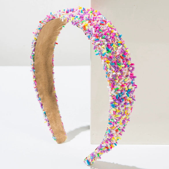 Alloy Widebrimmed Geometric Micropaved Women's Fashion Colorful Dopamine Hairband Hair Accessories