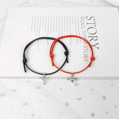 Simple Style Heart Alloy Plating No Inlaid Couple Bracelets