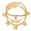 Alloy Women's Angel Butterfly Bow Anklet Multi Layer Pendant Foot Ornaments