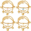 Alloy Women's Angel Butterfly Bow Anklet Multi Layer Pendant Foot Ornaments