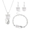 Alloy Women's Animals Style Bear Little Pig Small Animal Electroplated Bracelet Necklace Earrings Three Piece Accessories