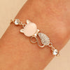 Alloy Women's Animals Style Bear Little Pig Small Animal Electroplated Bracelet Necklace Earrings Three Piece Accessories