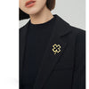 Alloy Women's Antirunning Light Brooch With Flower Pattern And Electroplating Treatment
