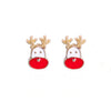 Alloy Women's Cartoon Characters Elk Antler Wreath Earrings With Electroplating