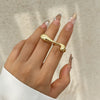Alloy Women's Fashion Ring With Bow And Geometric Pattern Irregular Water Drop Shape Electroplated
