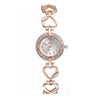 Alloy Women's Fashion Trend Bracelet Set And Diamond Quartz Watch With Round Dial