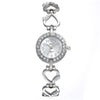 Alloy Women's Fashion Trend Bracelet Set And Diamond Quartz Watch With Round Dial