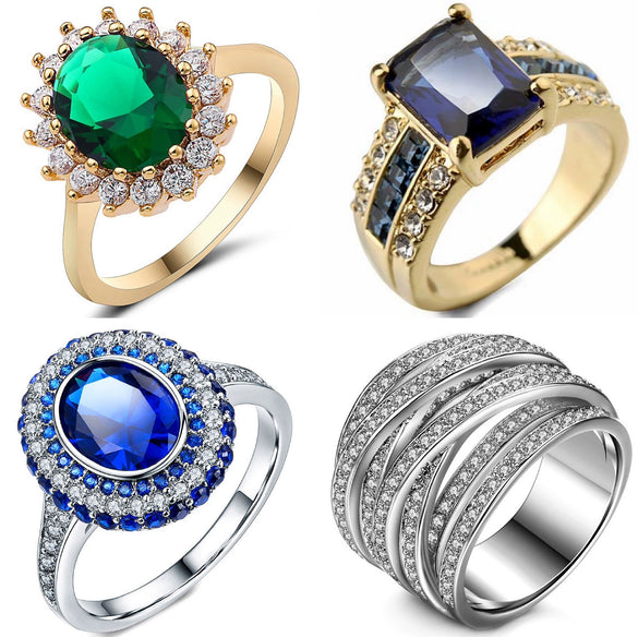 Alloy Women's Geometric Diamond Ring