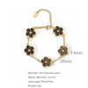 Alloy Women's Geometric Five Gold Flower Four Leaf Clover Electroplated Bracelet