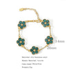 Alloy Women's Geometric Five Gold Flower Four Leaf Clover Electroplated Bracelet