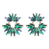 Alloy Women's Geometric Flower Diamond Earrings