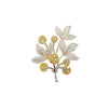 Alloy Women's Lucky Tree Brooch With Leaf Pattern And Electroplating Design