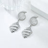 Alloy Women's Multilayer Conch Earrings With Geometric Animal And Zodiac Patterns And Electroplating Process