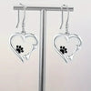 Alloy Women's Princess Style Cat Paw Heart Design Earrings