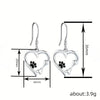 Alloy Women's Princess Style Cat Paw Heart Design Earrings