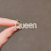 Alloy Women's Trendy Antiexposure Brooch With Letter And Flower Design Electroplated