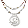 Alloy Women's Vintage Bohemian Fashion Long Necklace With Vortex Totem Pendant And Geometric Pattern Electroplated