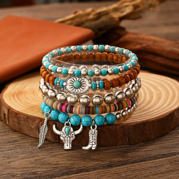 Alloy Wood Beads Beaded Accessories Retro Animal Style Unisex Bracelet