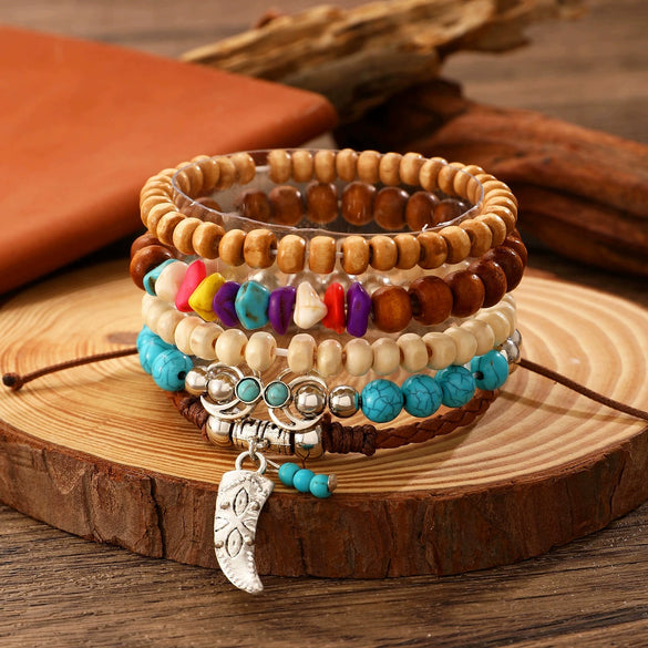 Alloy Wood Beads Beaded Accessories Retro Animal Style Unisex Bracelet