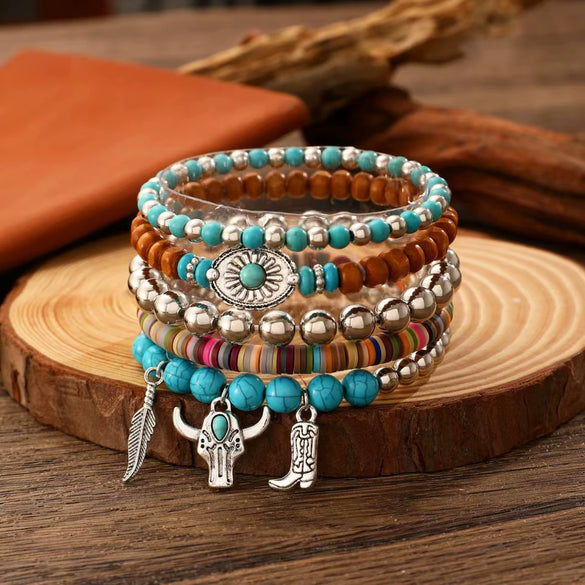 Alloy Wood Beads Beaded Accessories Retro Animal Style Unisex Bracelet