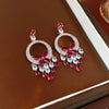 Alloy Zircon Butterfly Water Drop Earrings And Necklace Set Electroplated Highend Fashion Jewelry For Women